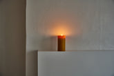 beeswax pillar candle
