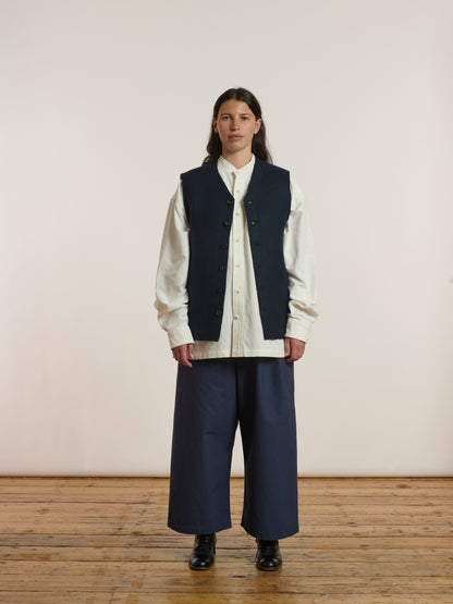 raw felt vest