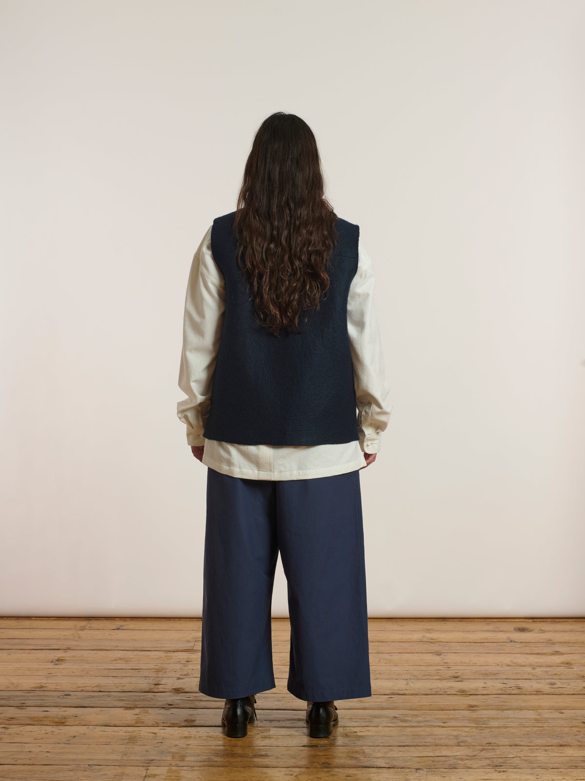 raw felt vest