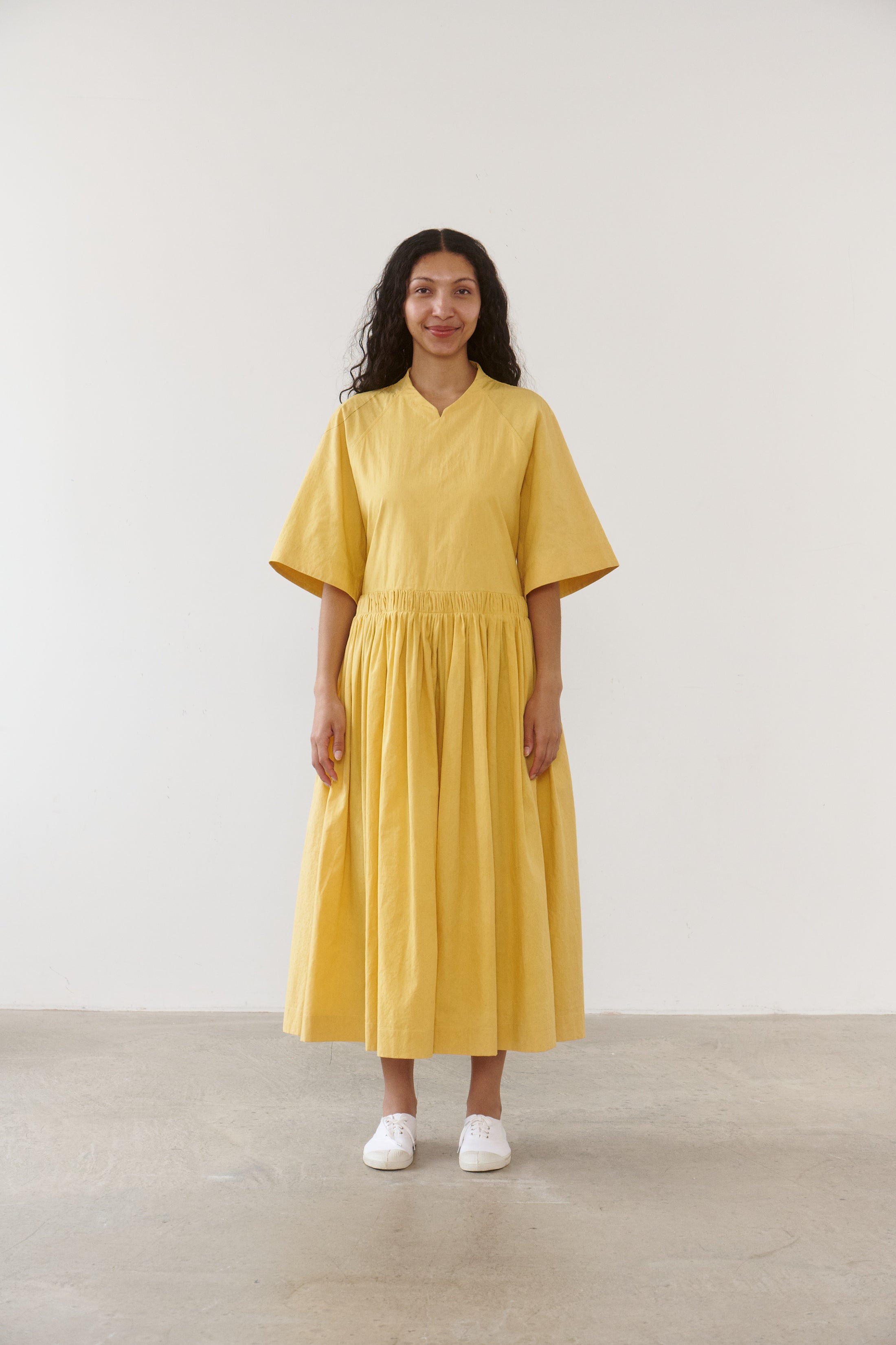 raglan gathered dress