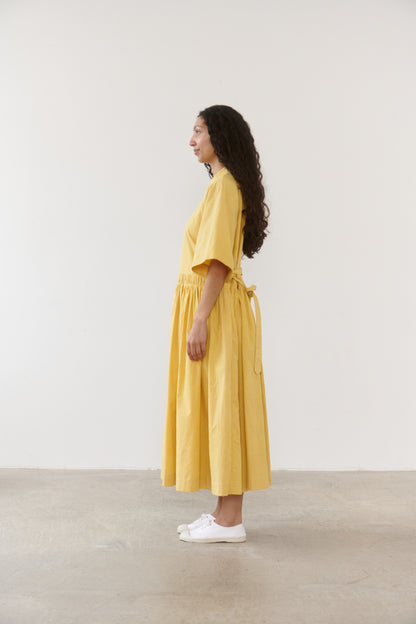raglan gathered dress