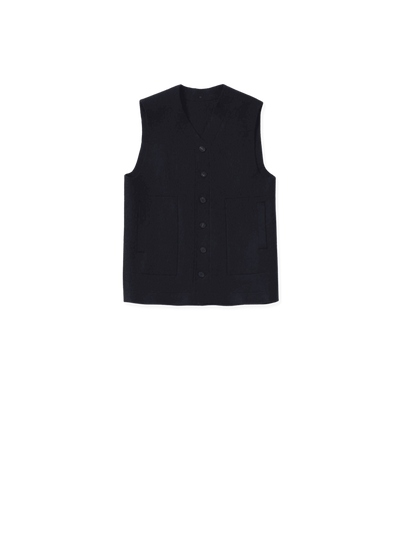 raw felt vest