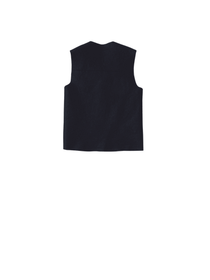 raw felt vest